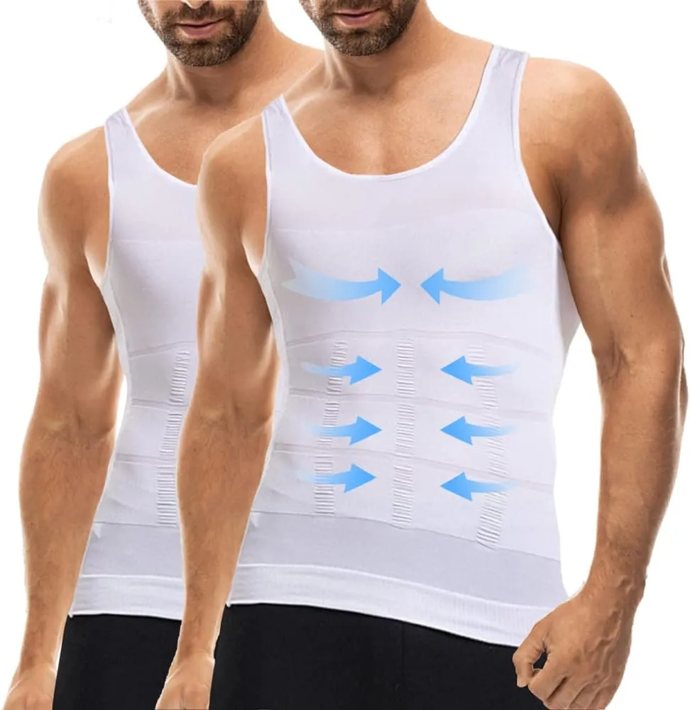 Mistirik Compression Shirts for Men - Mens Slimming Body Shaper Vest - Tight Tank Top for Men - Compression Shirt Tank Top