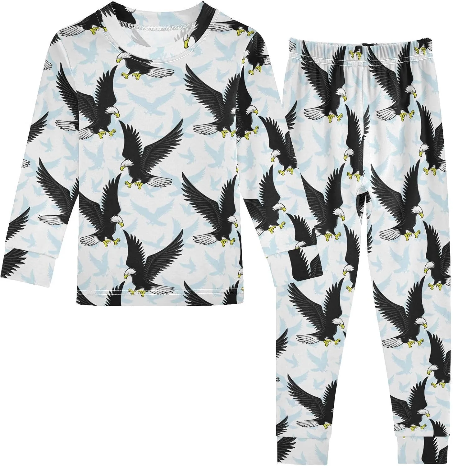 Ollabaky Pajama Set 2 Piece Pjs Set Cotton Sleepwear Long Sleeve Top with Bottom