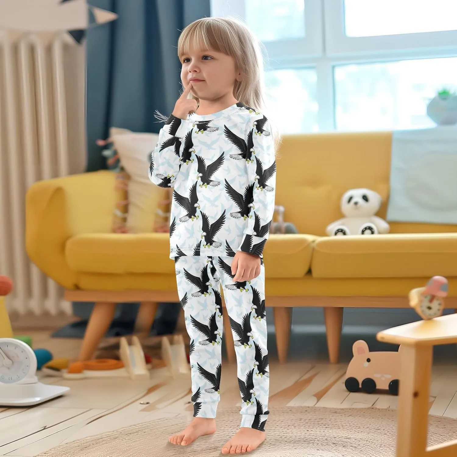 Ollabaky Pajama Set 2 Piece Pjs Set Cotton Sleepwear Long Sleeve Top with Bottom