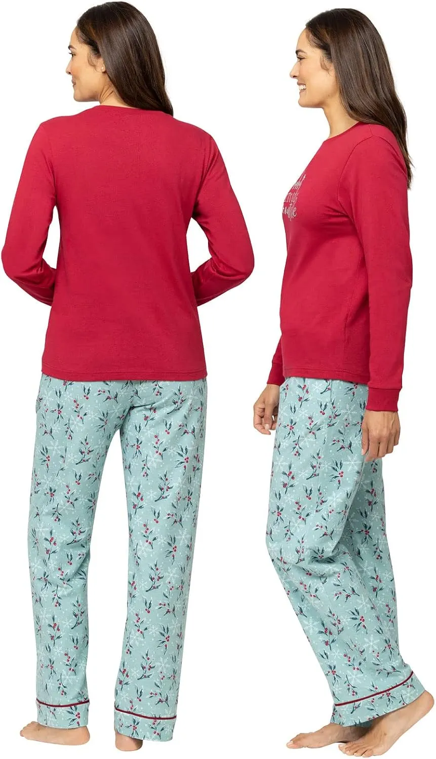 PajamaGram Flannel Pajamas Women - PJ Set Women, Novelty
