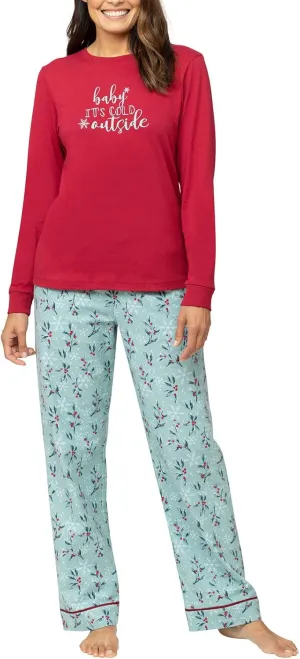 PajamaGram Flannel Pajamas Women - PJ Set Women, Novelty