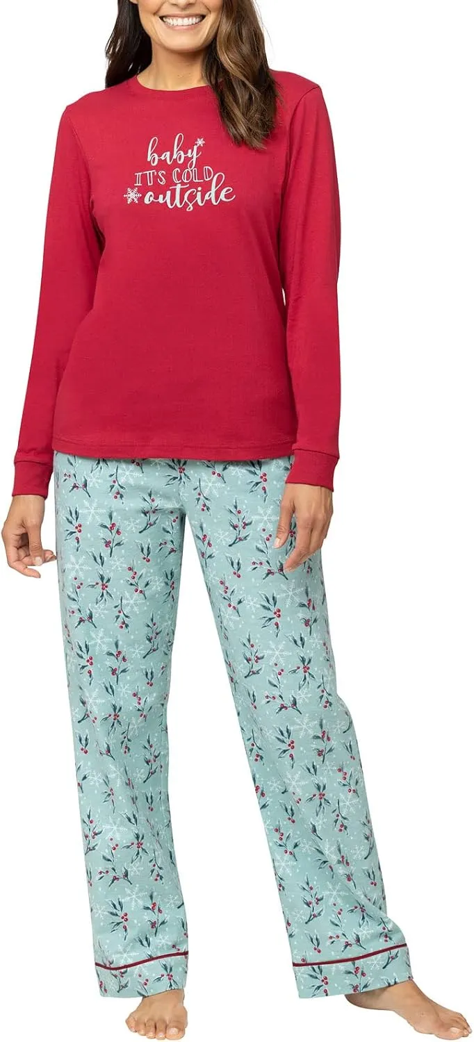 PajamaGram Flannel Pajamas Women - PJ Set Women, Novelty