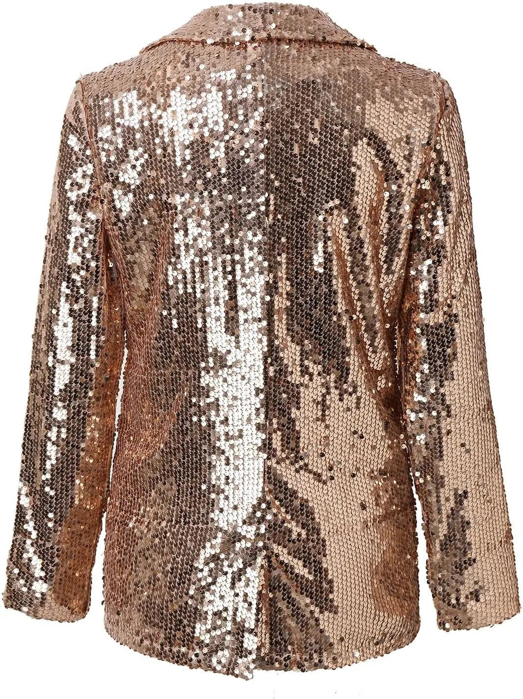 Sequin Blazer for Women Shimmer Jacket Casual Long Sleeve Glitter Party Shiny Lapel Coat Rave Lightweight Blazer Coat
