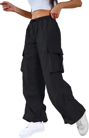 SHENHE Women's Baggy Loose Cargo Pants Drawstring Waist Joggers Long Trousers