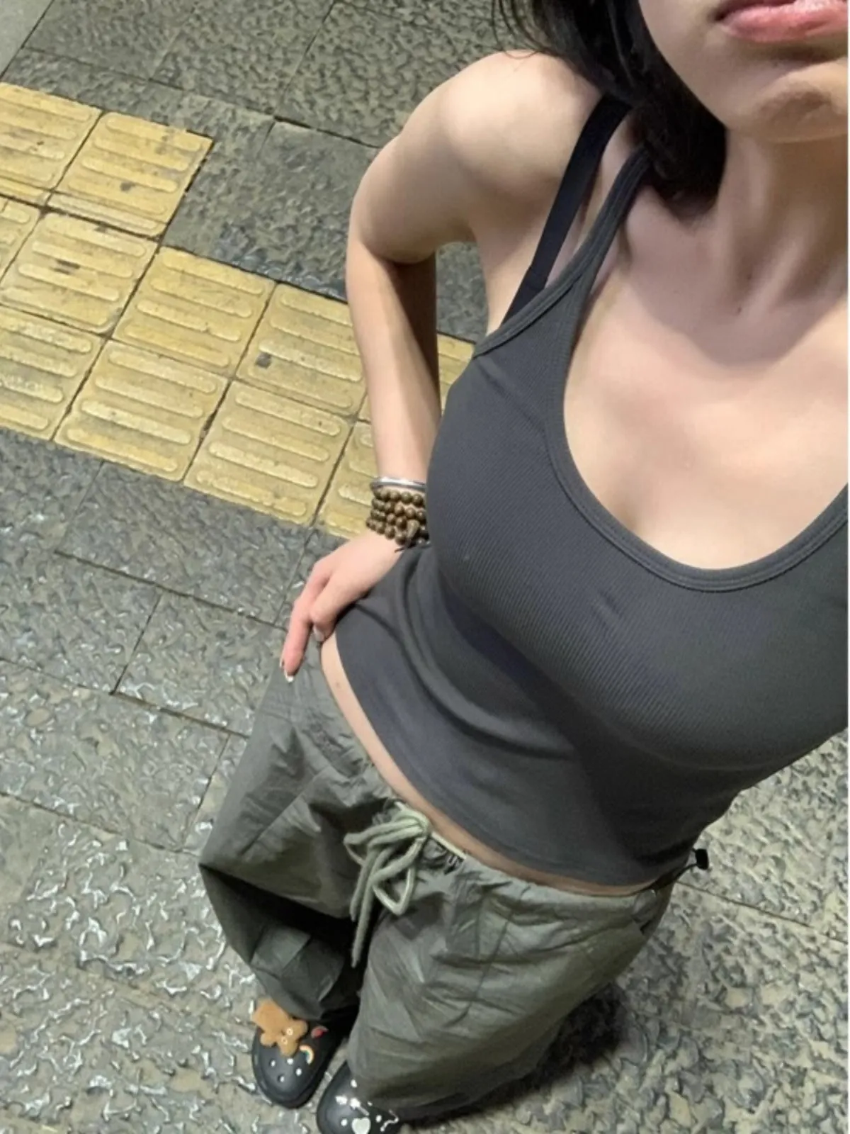 Slim Looking Elastic Outerwear Camisole