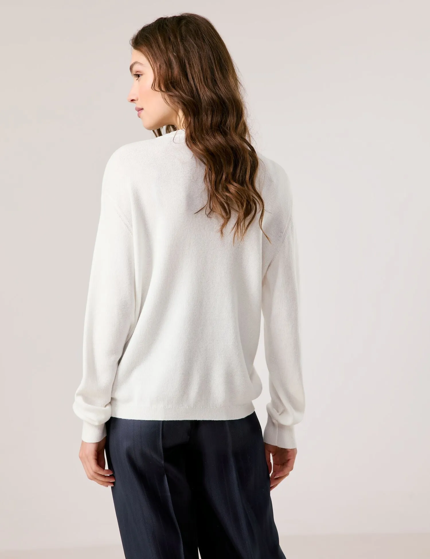 Soft Jumper - Off White Patterned