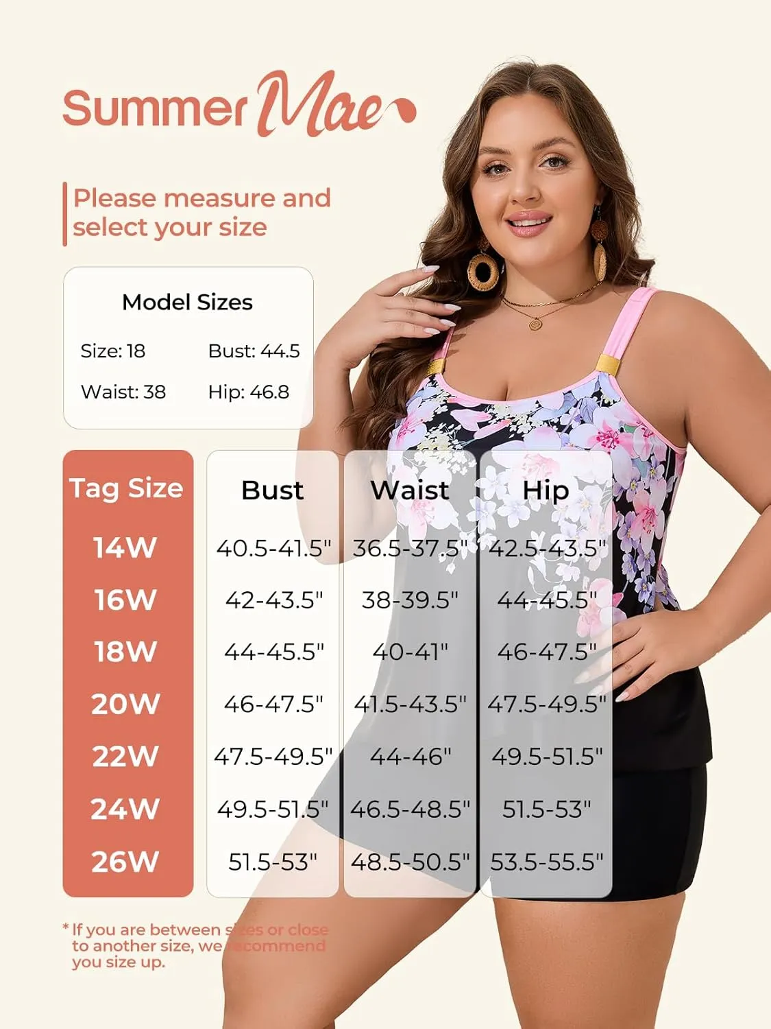 Summer Mae Plus Size Swimsuit Tankini for Women Two Piece Flowy Bathing Suit Ruffle Tummy Control Swimwear with Short