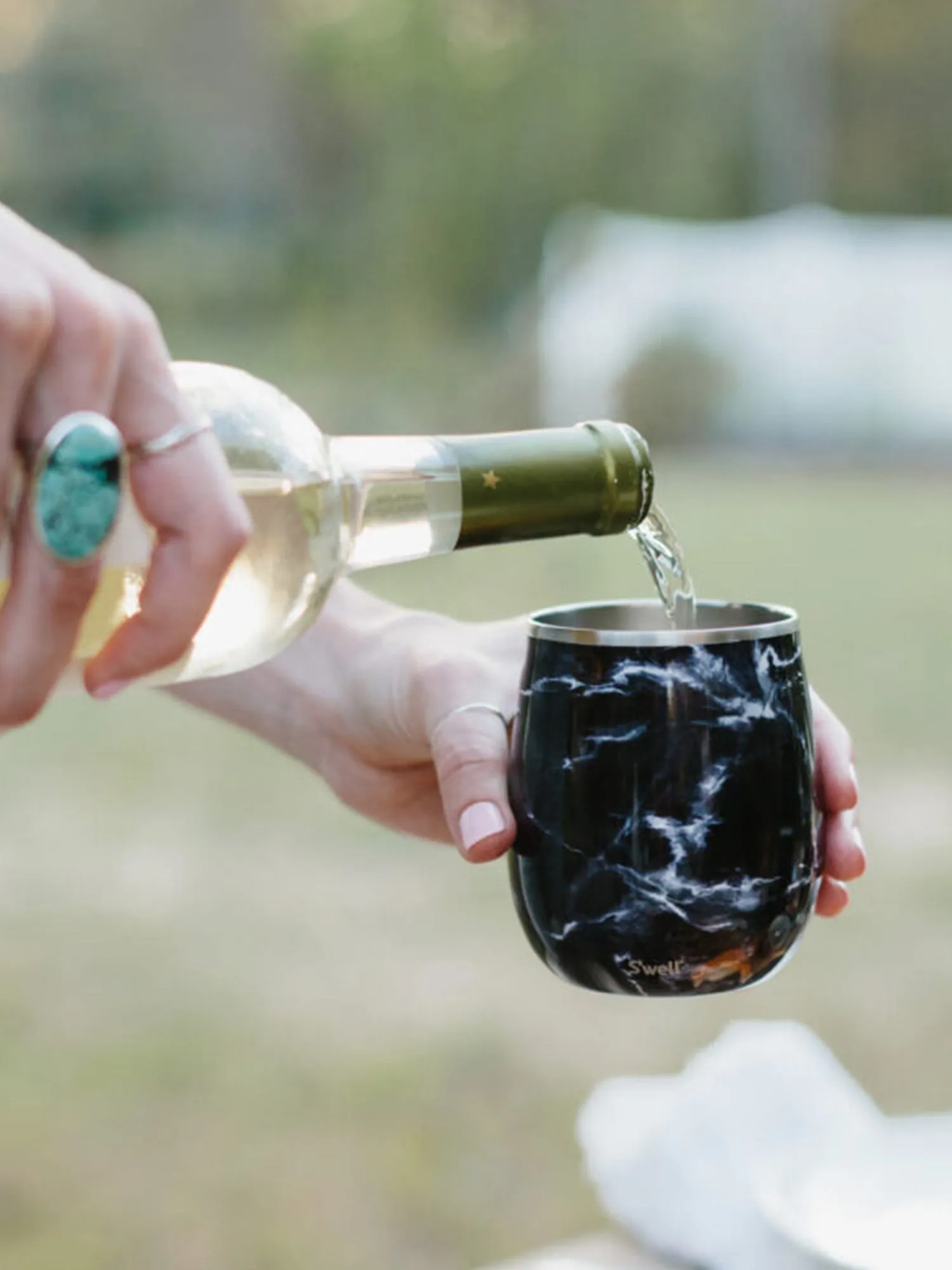 S'well 9oz Black Marble Wine Tumbler