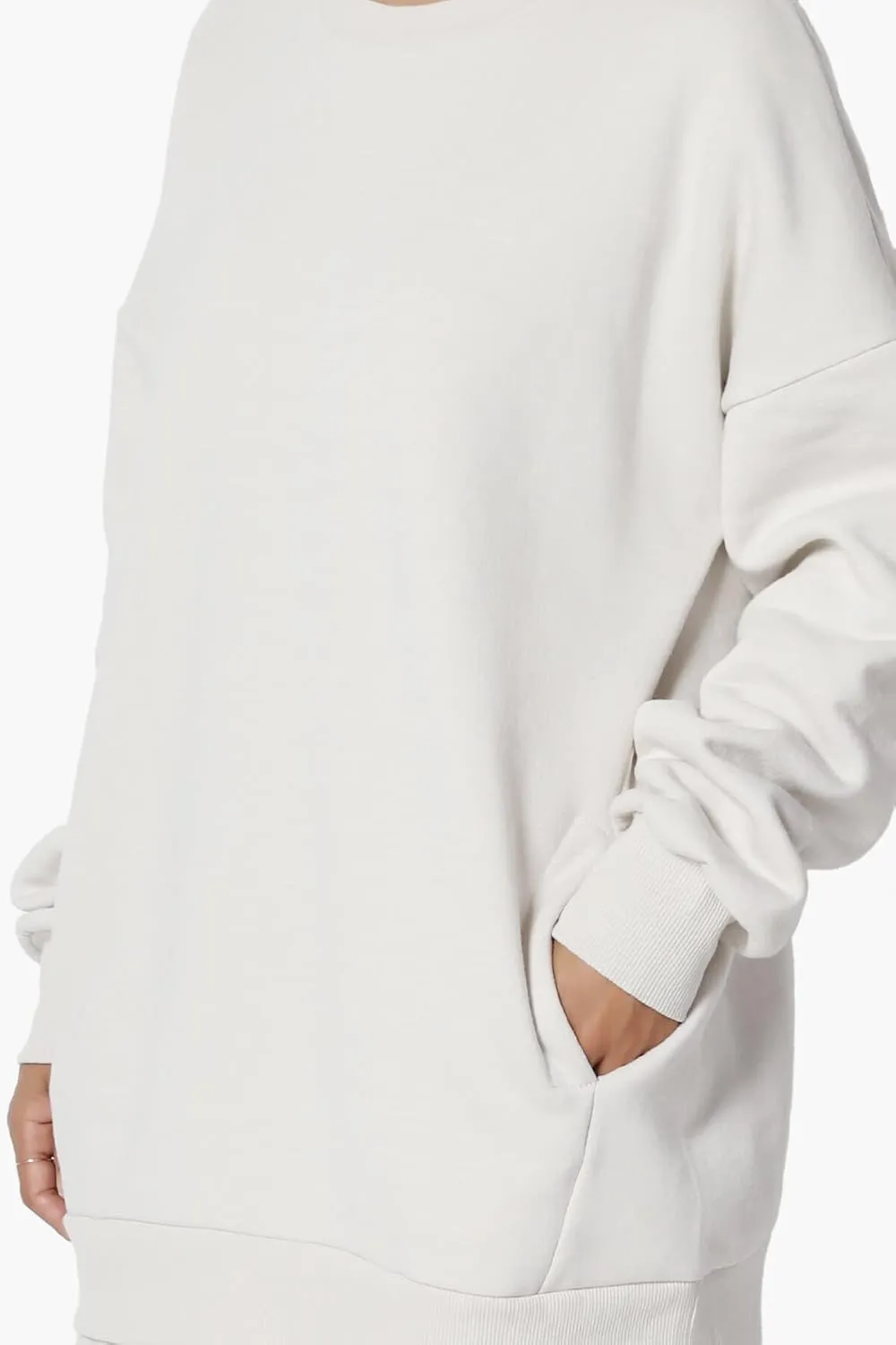TheMogan Women's S~3X Lounge FleecePullover Sweatshirt Drawstring Jogger Sweat Pants SET