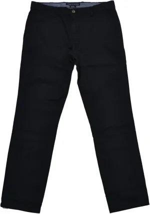 Tommy Hilfiger Mens Slim Fit Flat Front Chino Pants (34x30, Black)