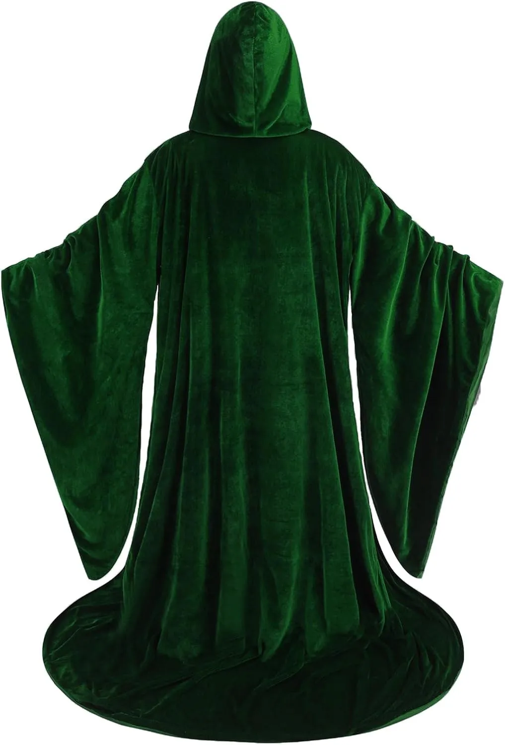 TOONRAIN Velvet Wizard Robe with Satin Wizard Cloak Adult Wizard Costume with Hood for Men and Women