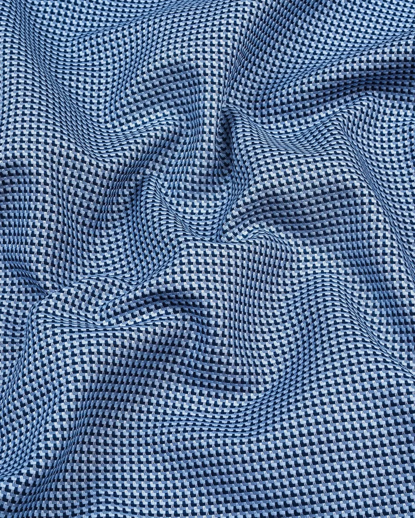 Torben Blue Dobby Textured Premium Giza Shirt