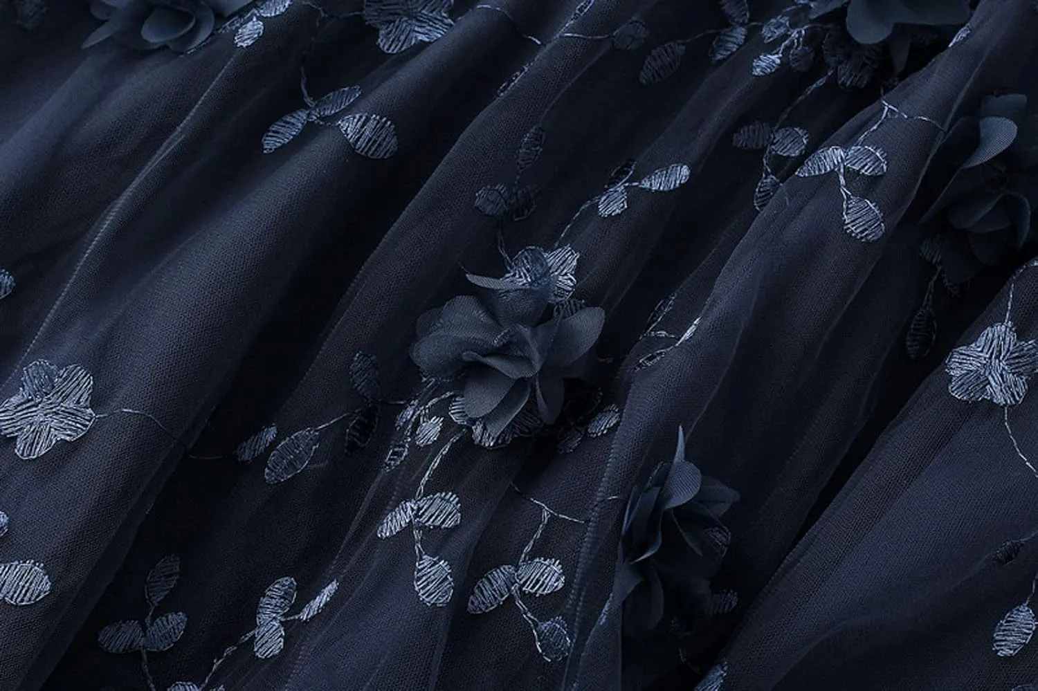 Tulle Skirts for Women 3D Floral Midi High Waist Skirt Cute Pleated A Line Layered Fairy Skirts 2025 Party Skirt
