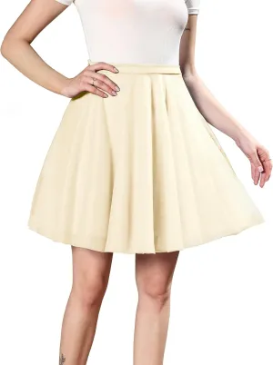 Tulle Skirts for Women Mesh Tutu Skirt Tulle Skirt Women's A-Line Skirt Knee Length Tutu Skirt Summer Skirts for Women