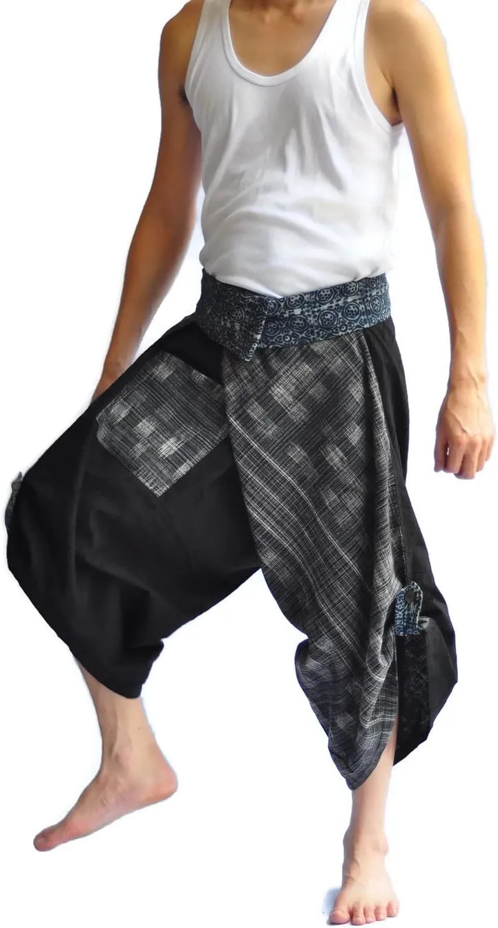 Unisex Tone Thai Fisherman Pants Yoga Trousers Free Size Cotton Brown