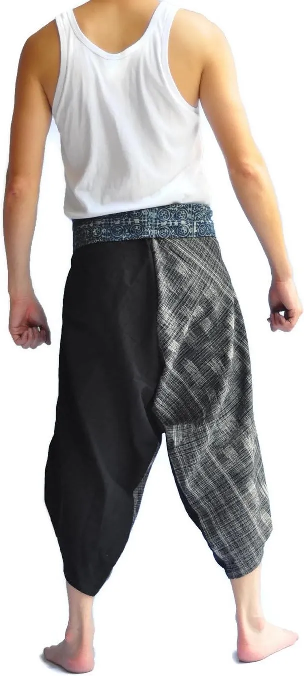 Unisex Tone Thai Fisherman Pants Yoga Trousers Free Size Cotton Brown