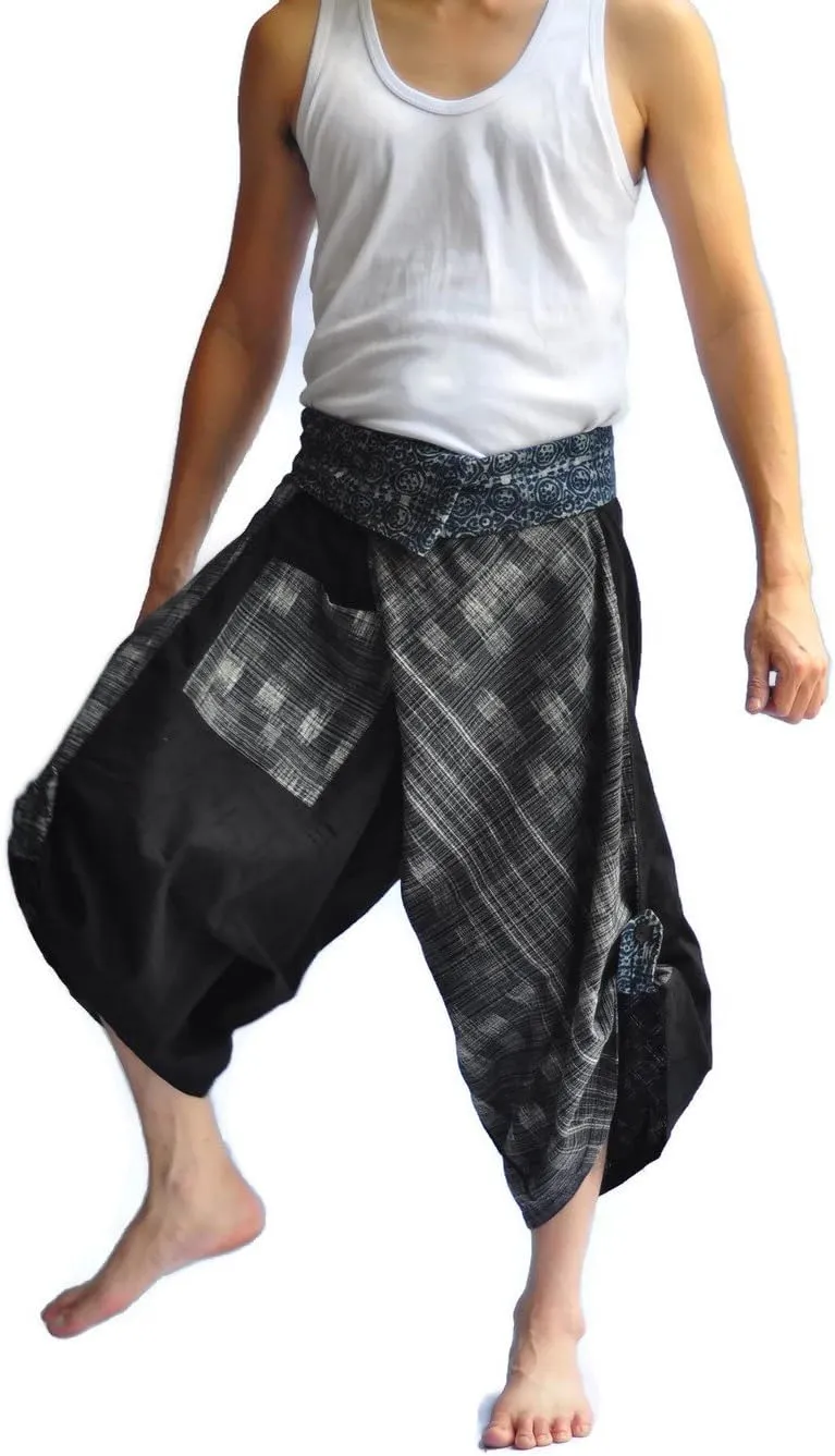 Unisex Tone Thai Fisherman Pants Yoga Trousers Free Size Cotton Brown