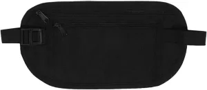 Unisex Travel Sports Anti-Theft Close-Fitting Waist Bag Ultra-Thin Invisible Thin Passport Money Belt Pouch(Black)