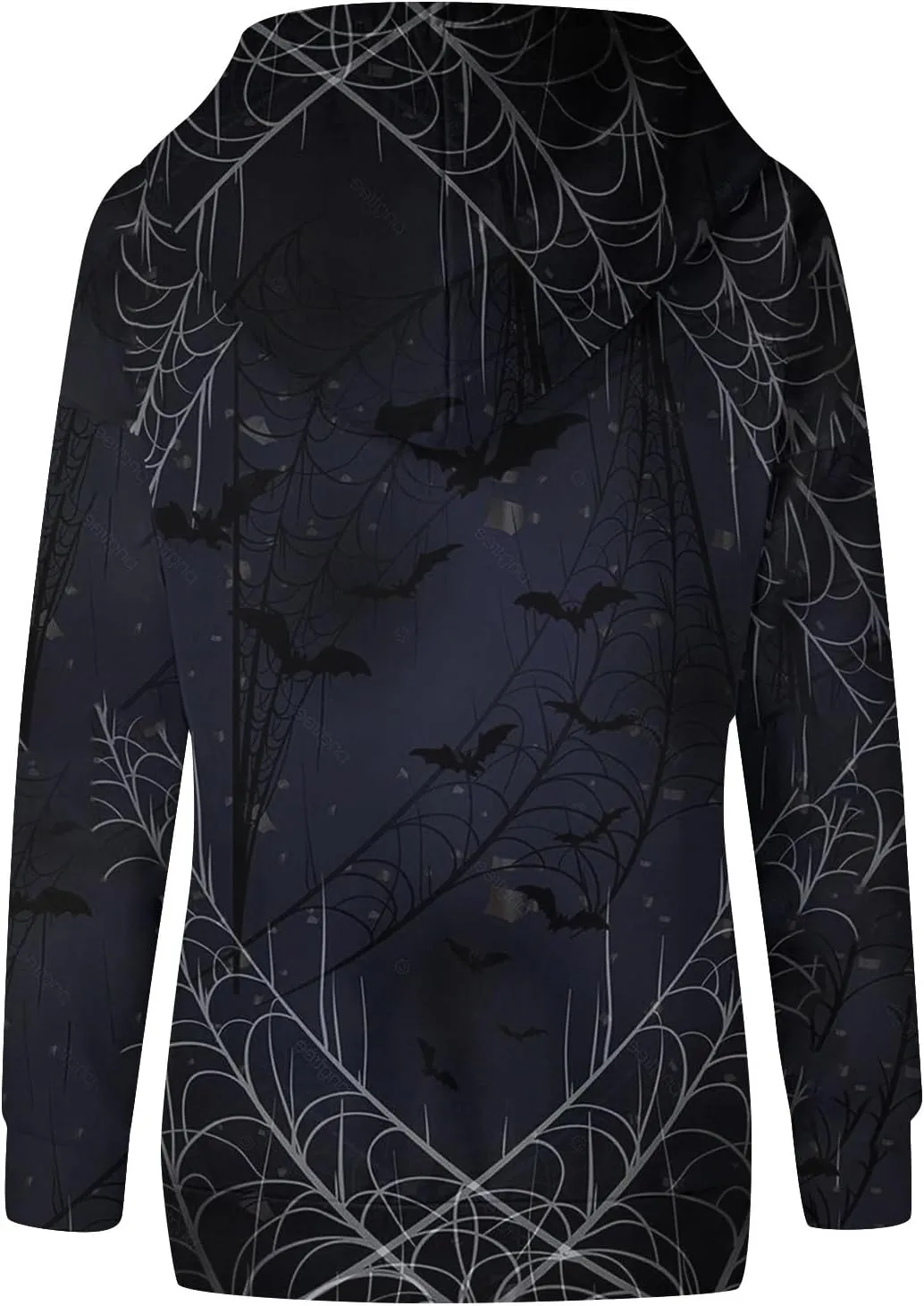 Women's Halloween Witch Shadow Print Casual Shirt Oversized Halloween Graphic Hoodie Fall Fashion Long Sleeve Pullover