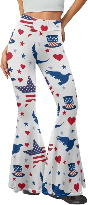 Xhuibop Flare Yoga Pants for Women Tummy Control High Waisted Flared Trousers