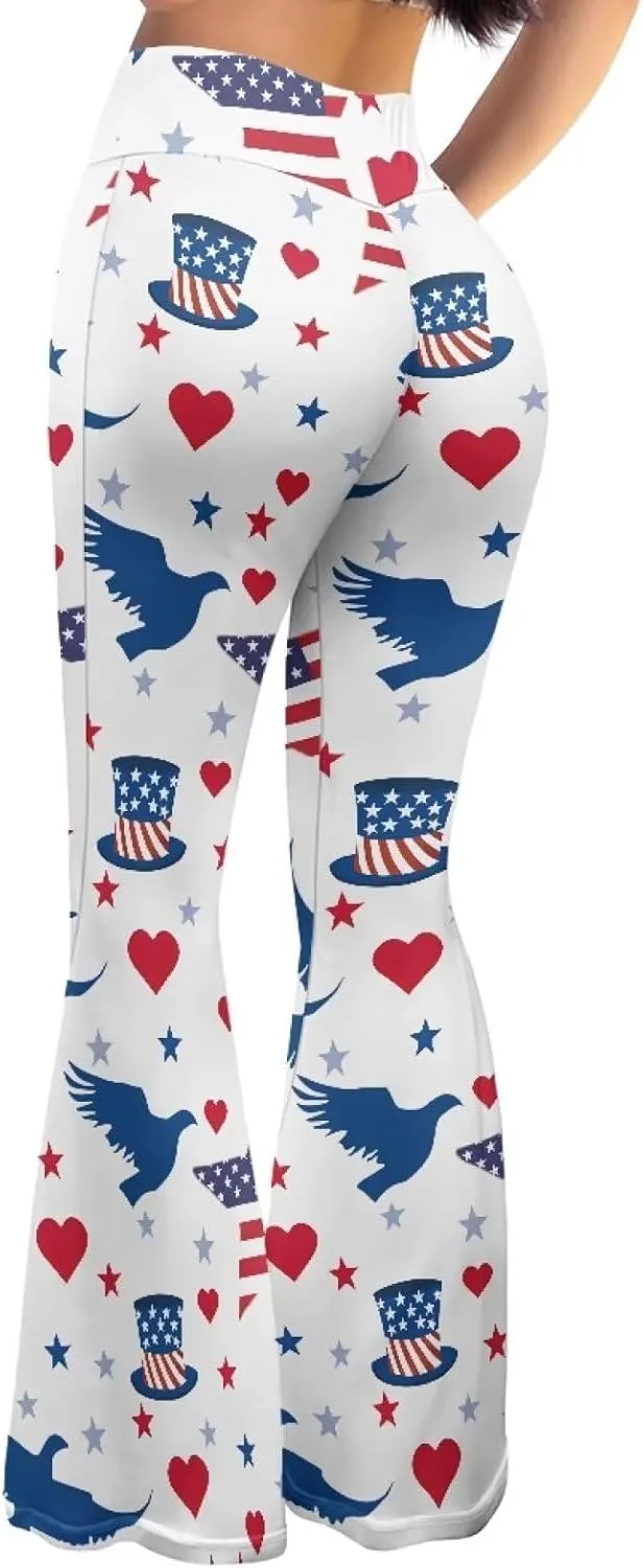 Xhuibop Flare Yoga Pants for Women Tummy Control High Waisted Flared Trousers