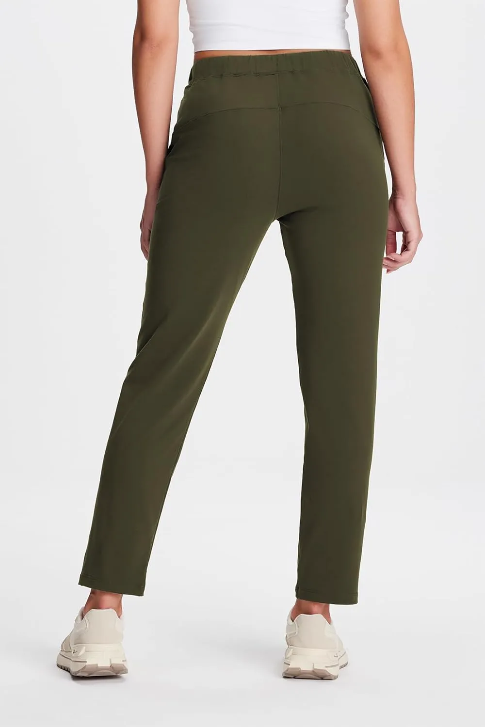 Yogipace Petite/Regular/Tall Women's 7/8 On The Fly Pants Drawstring Casual Lounge Joggers Travel Sweatpants